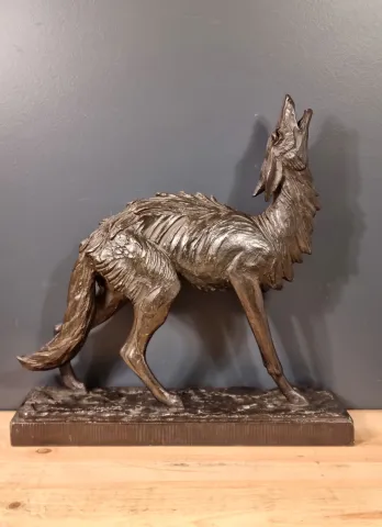 Sculpture en bronze "Fennec hurlant" - Raymond De Meester