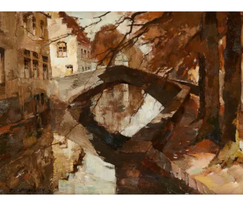Barthelemy Camille - Le pont vert à Bruges