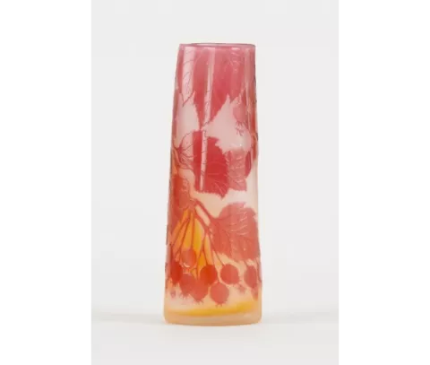 Vase Gallé en verre doublé