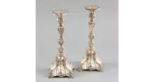 Paire de chandeliers en argent