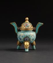 Brûle parfum et d'encens en cloisonné - Dynastie Qing