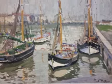 Paul Mathieu - Bateaux au port