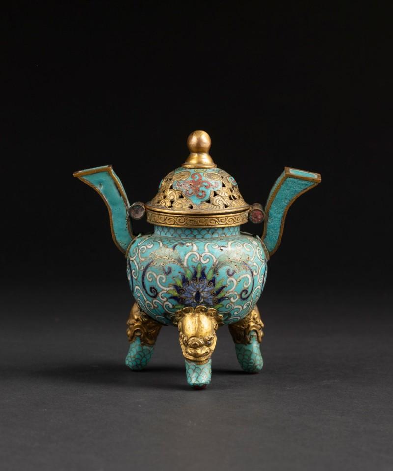 Brûle parfum et d'encens en cloisonné - Dynastie Qing