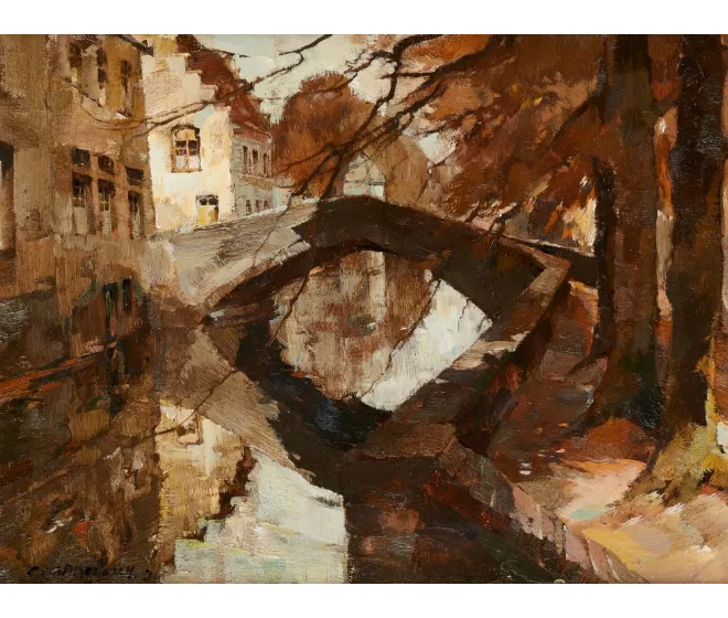 Barthelemy Camille - Le pont vert à Bruges